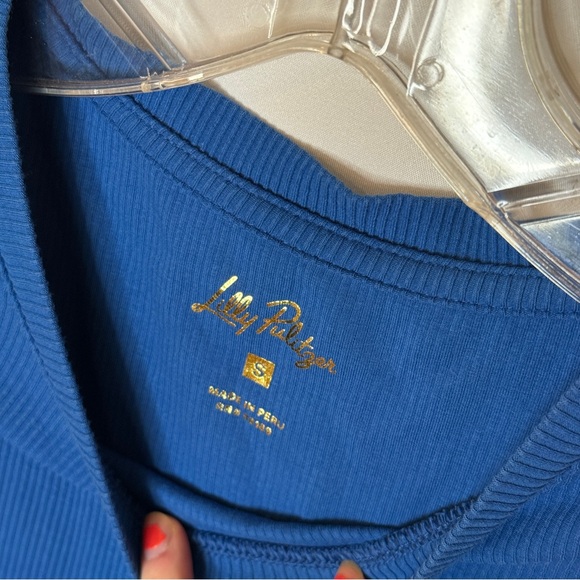 Lilly Pulitzer Minnie Knit Top in Barton Blue in Small - Picture 6 of 9